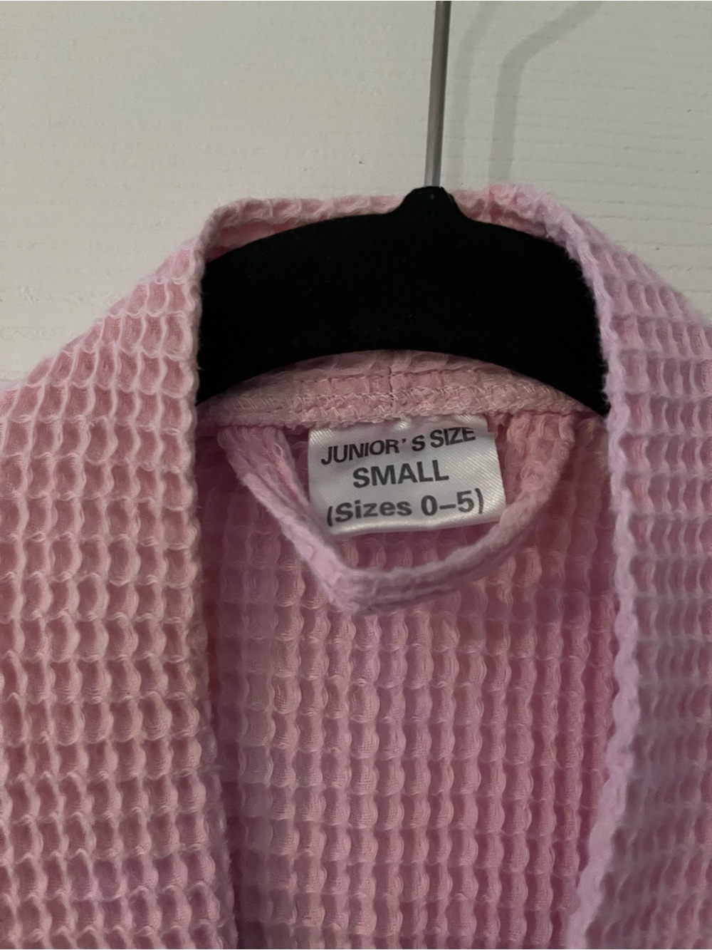 Pink Waffle-Knit Bath Robe - Junior - Picture 2 of 2